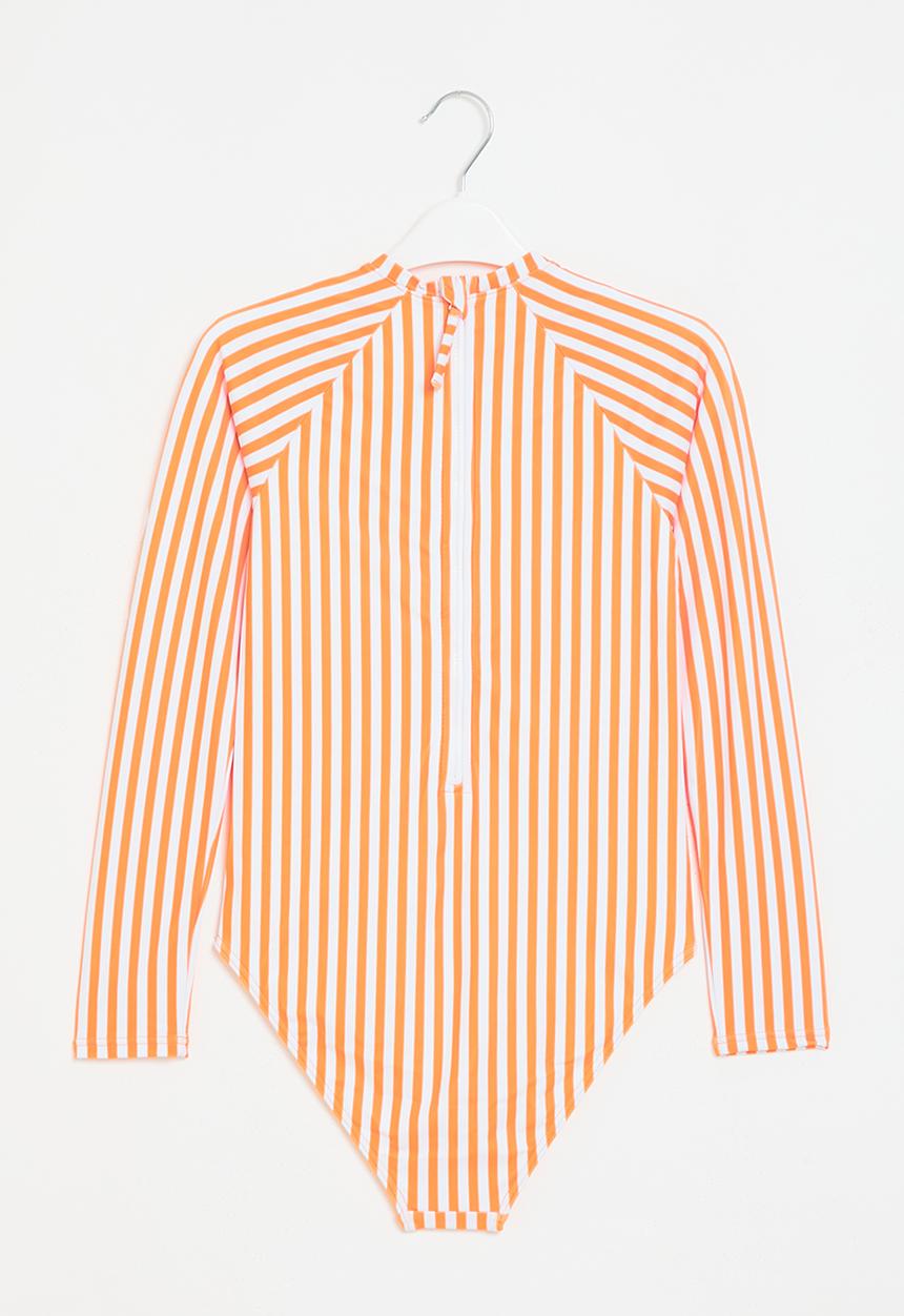 Roxy - Above the limits onesie - tangerine beach bum stripe