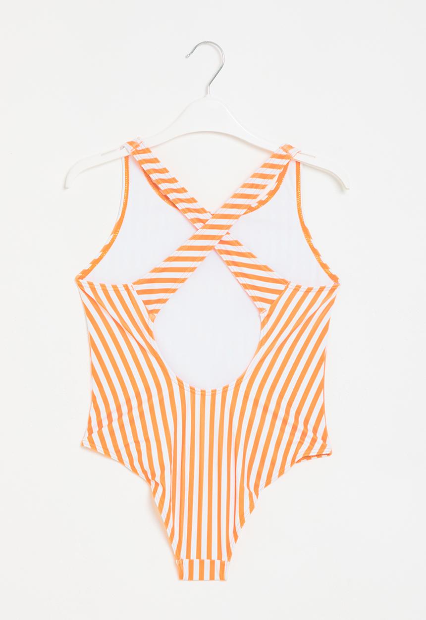 Roxy - Above the limits one piece - tangerine beach bum stripe