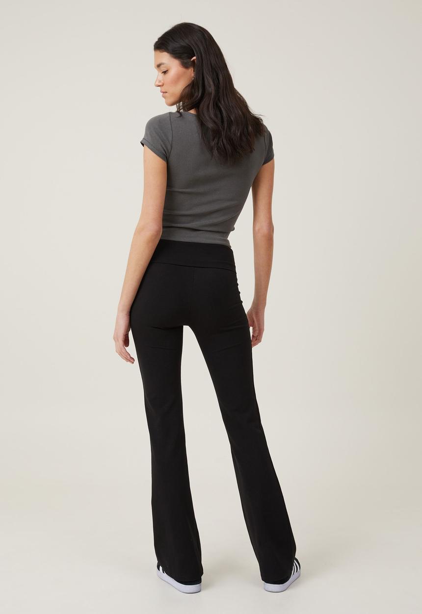 Cotton On - Bella bootleg pant - black