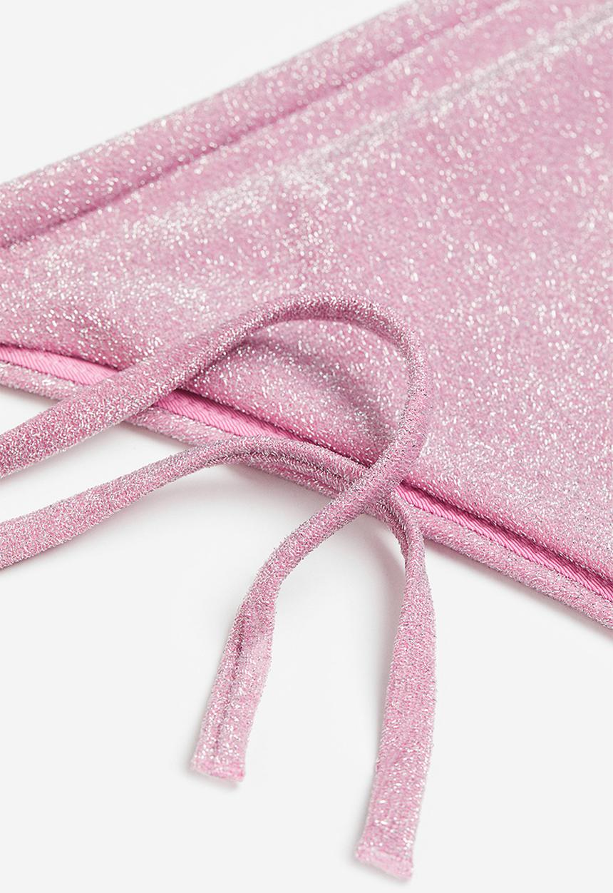 H&M - Brazilian bikini bottoms - light pink glittery