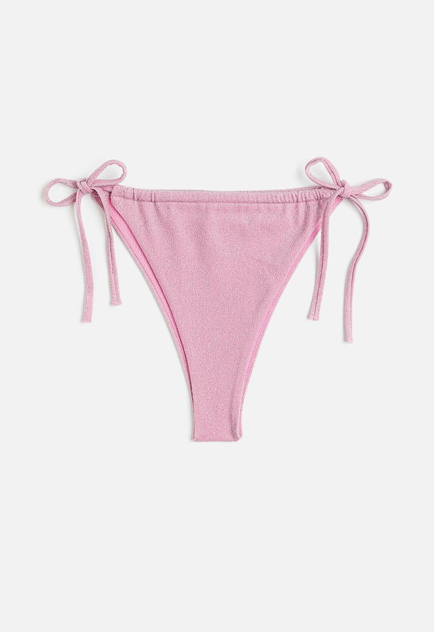 H&M - Brazilian bikini bottoms - light pink glittery