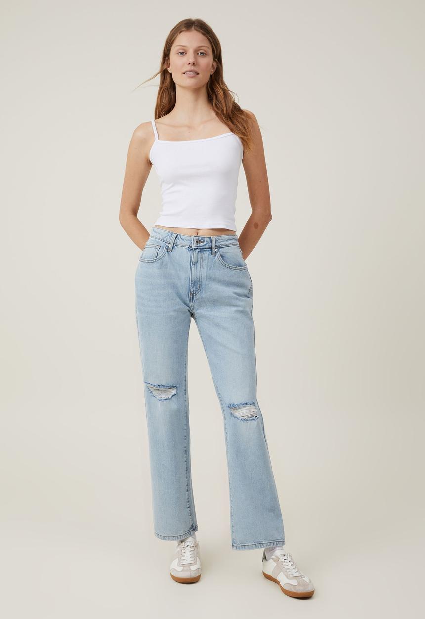 Cotton On - Slim straight jean - bondi blue rip