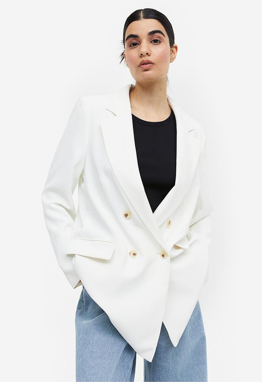 H&M - Double-breasted blazer - white