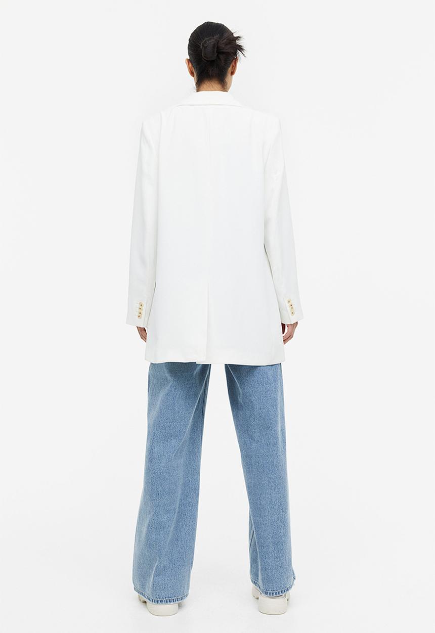 H&M - Double-breasted blazer - white
