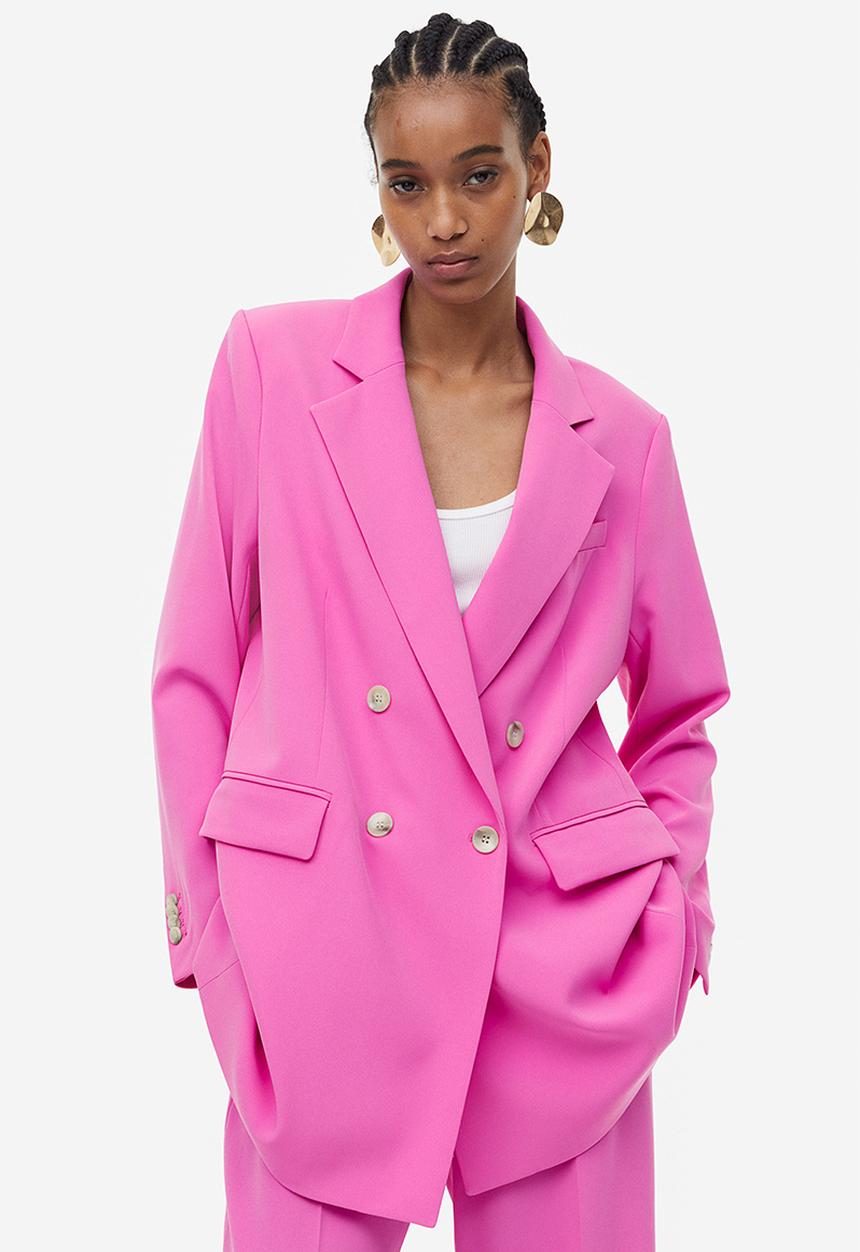H&M - Double-breasted blazer - pink