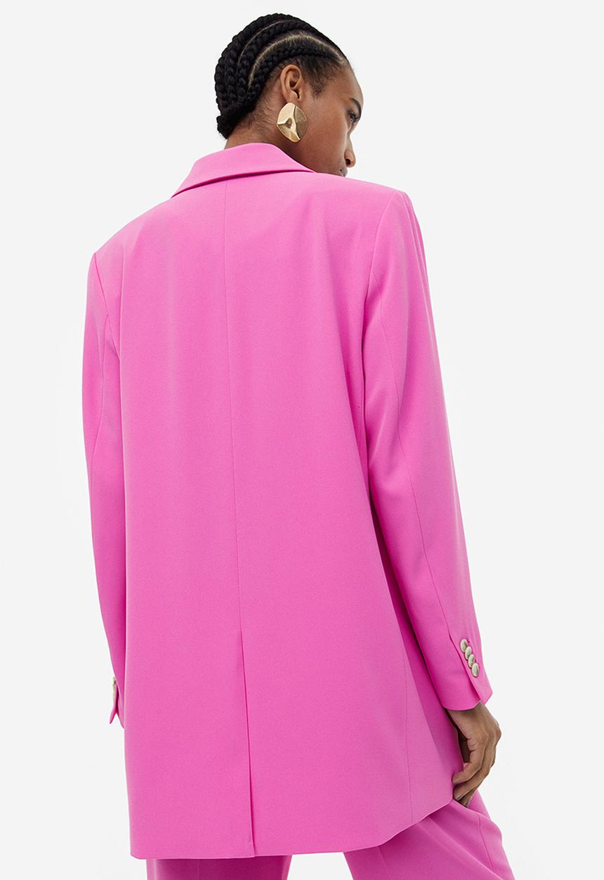 H&M - Double-breasted blazer - pink