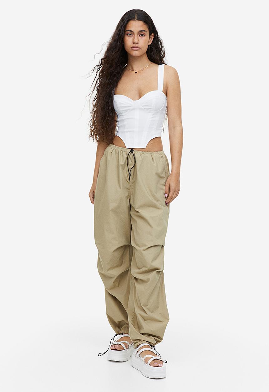 H&M - Cropped bustier top - white