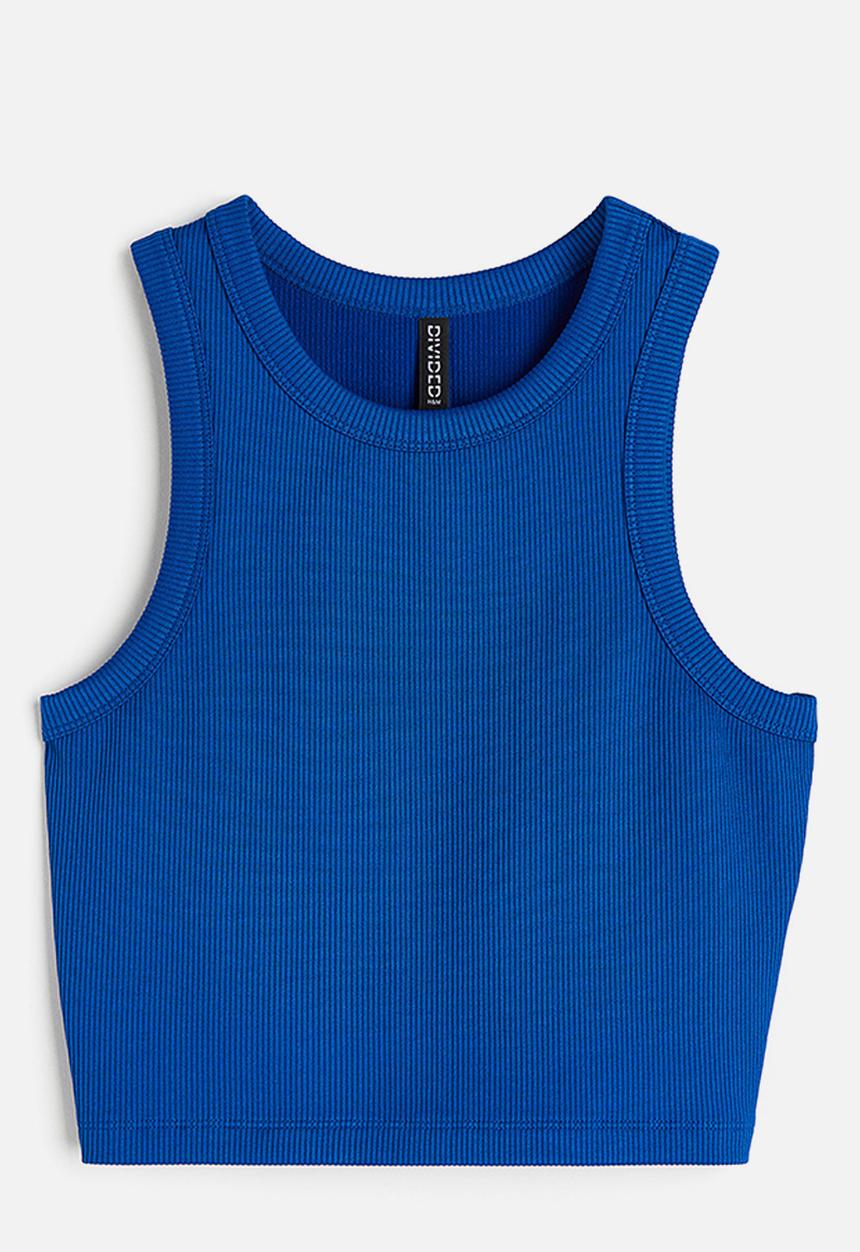 H&M - Cropped vest top - bright blue 