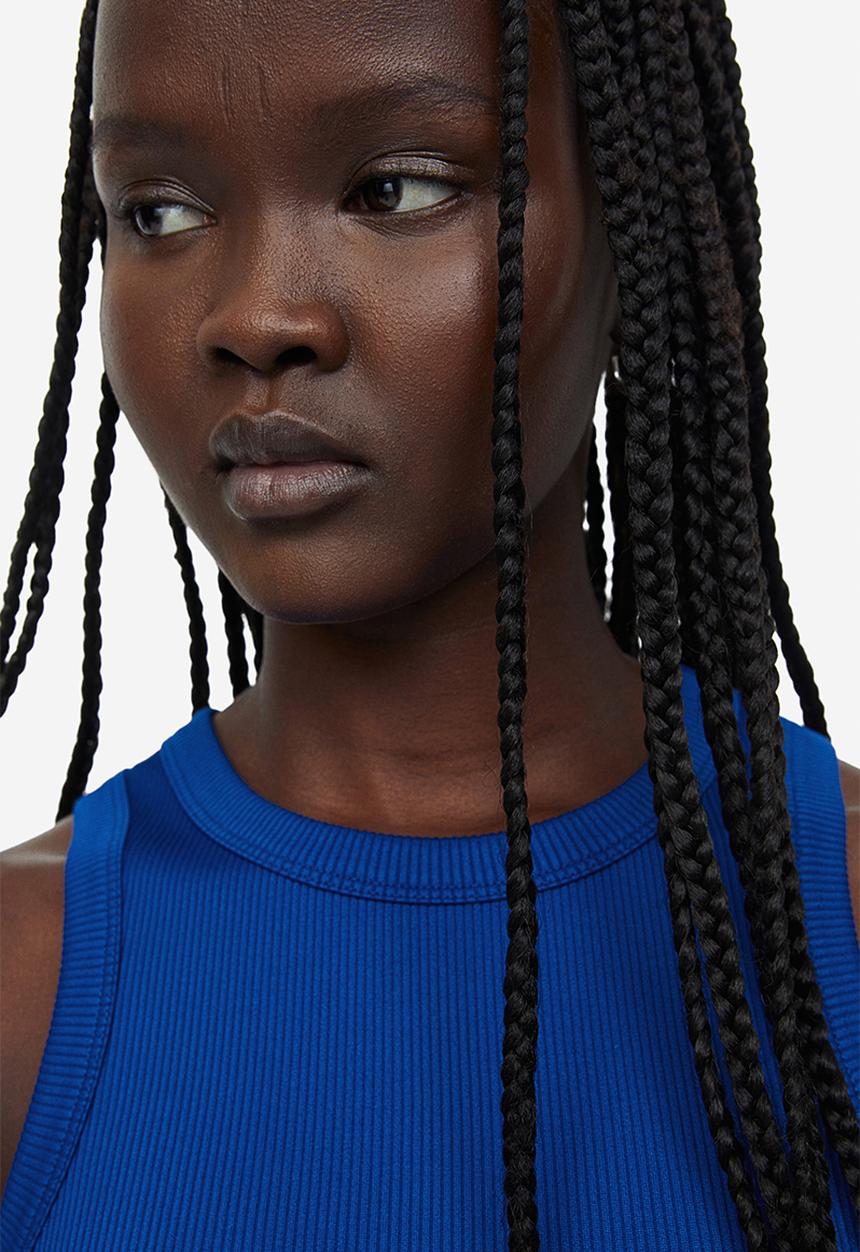 H&M - Cropped vest top - bright blue 