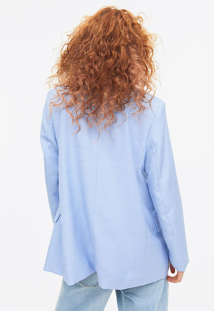 H&M - Double-breasted blazer - light blue