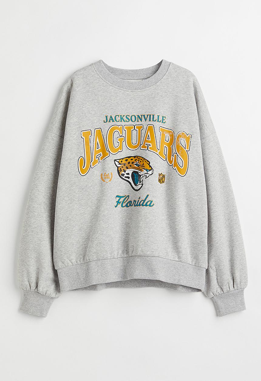 H&M - Printed sweatshirt - light grey marl nfl