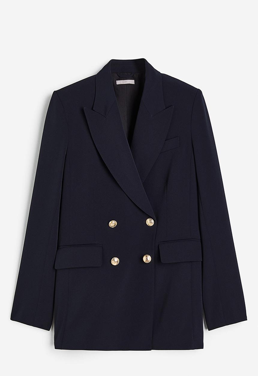 H&M - Double-breasted blazer - navy blue 