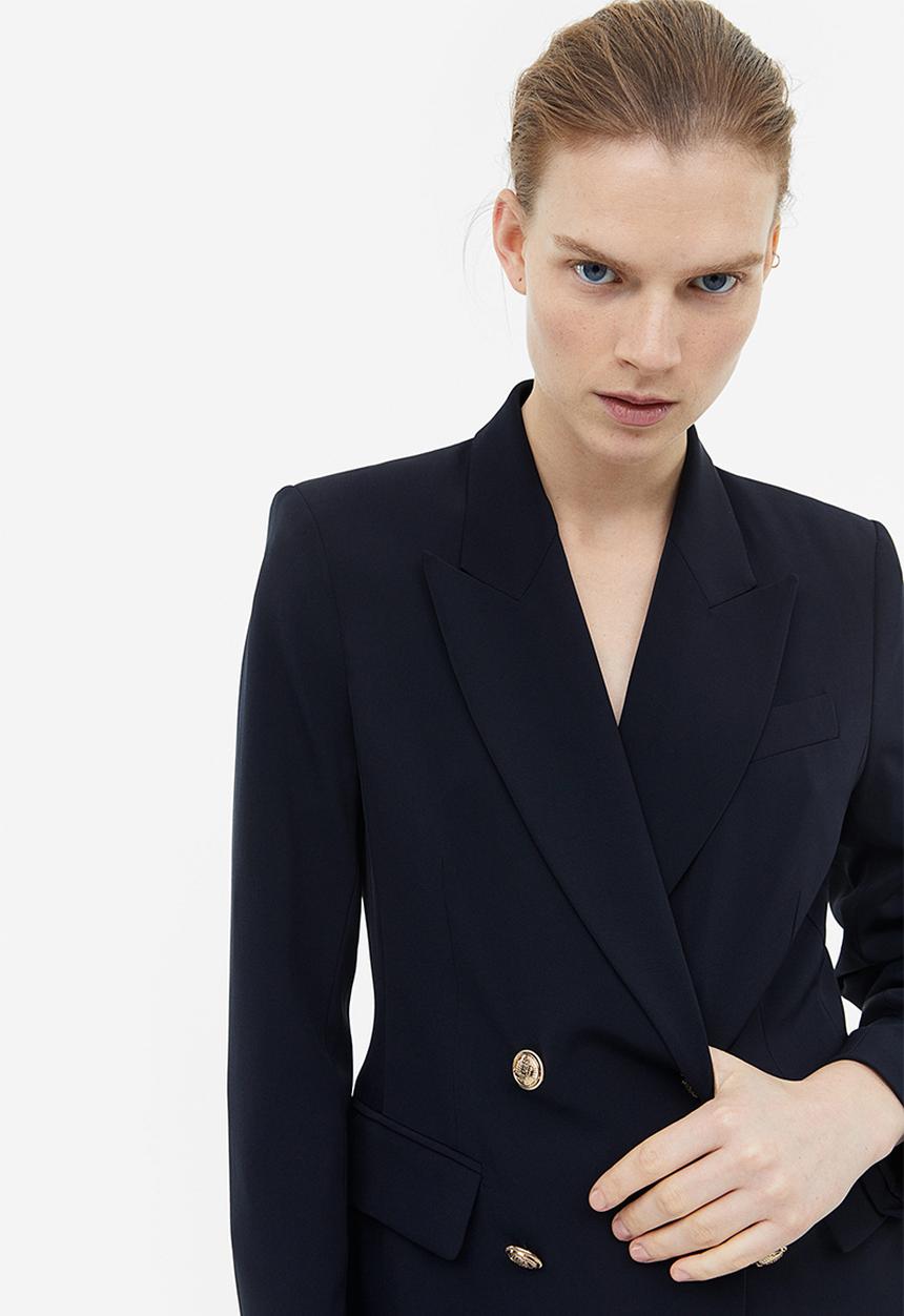 H&M - Double-breasted blazer - navy blue 