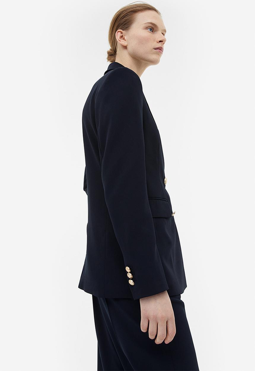 H&M - Double-breasted blazer - navy blue 