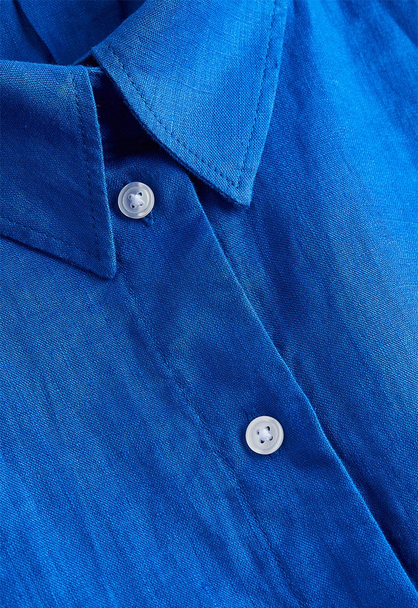 H&M - Oversized linen shirt - bright blue