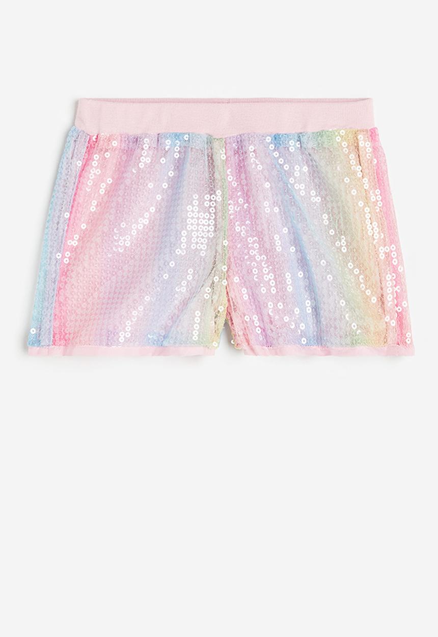 H&M - Sequined pull-on shorts - pink 