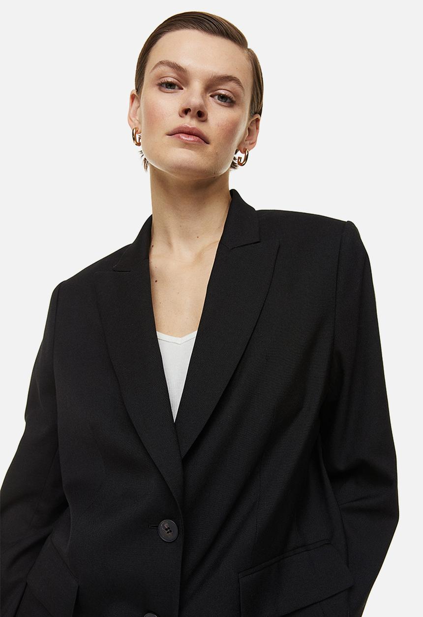 H&M - Single-breasted blazer - black