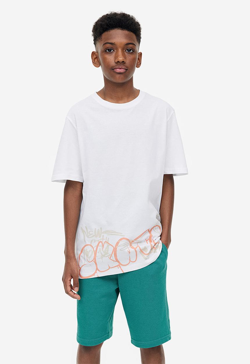 H&M - Sweatshirt shorts - teal 
