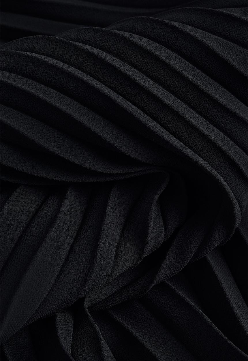 H&M - Pleated chiffon skirt - navy blue