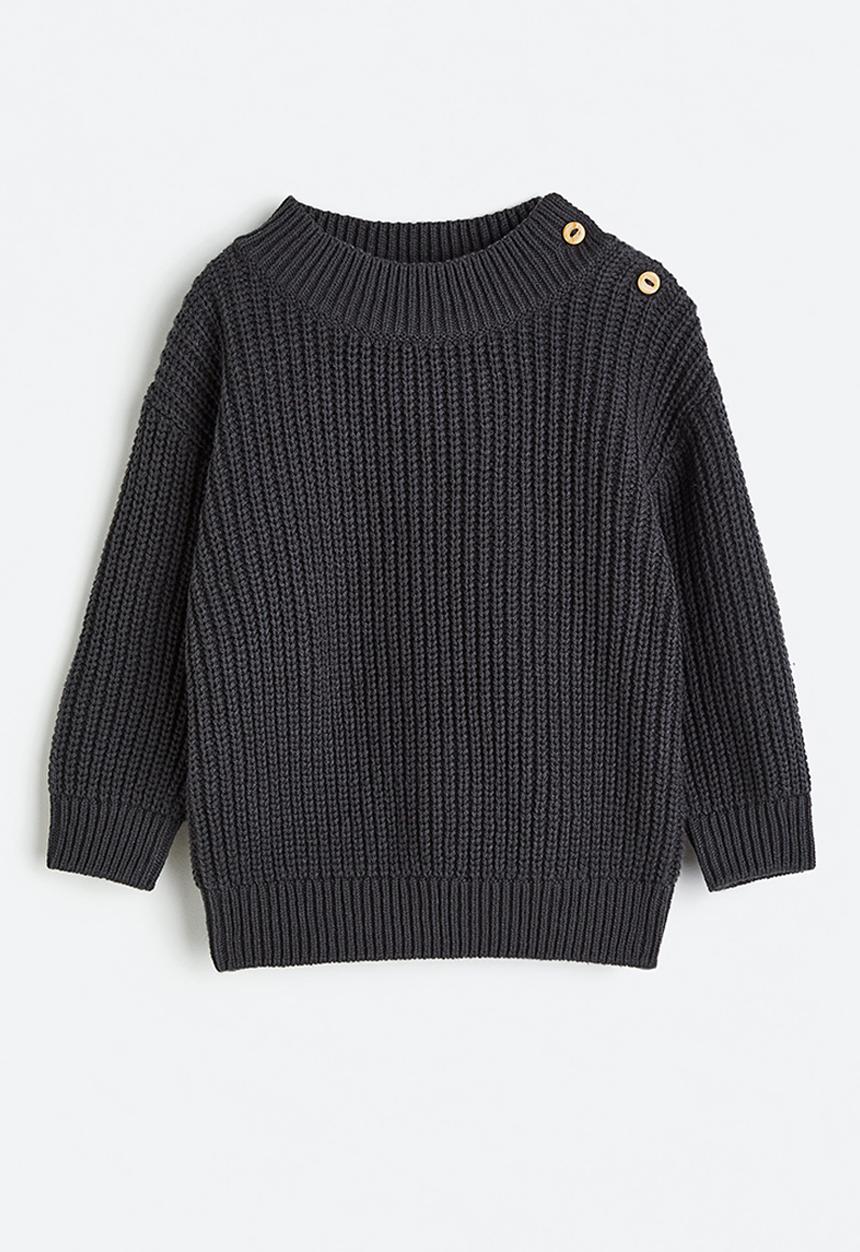 H&M - Rib-knit jumper - dark grey