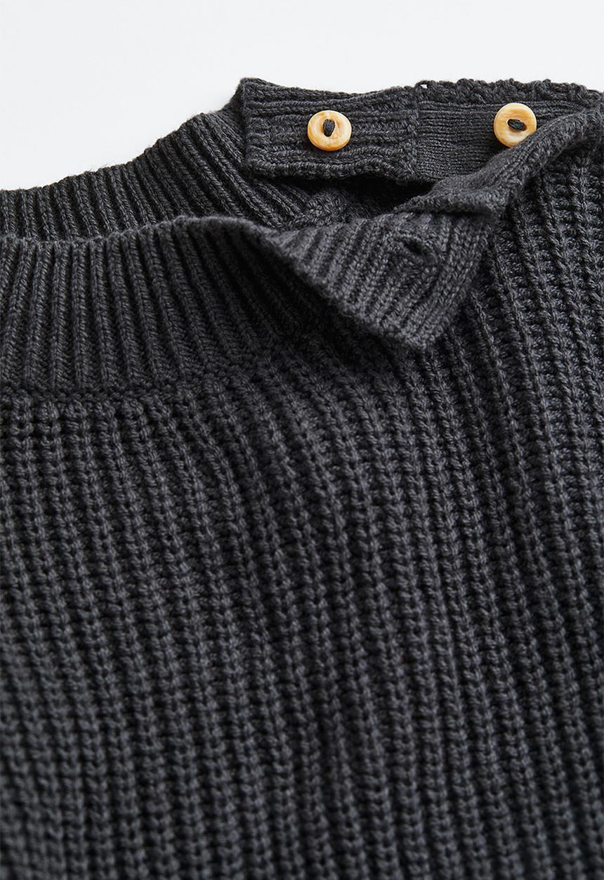 H&M - Rib-knit jumper - dark grey