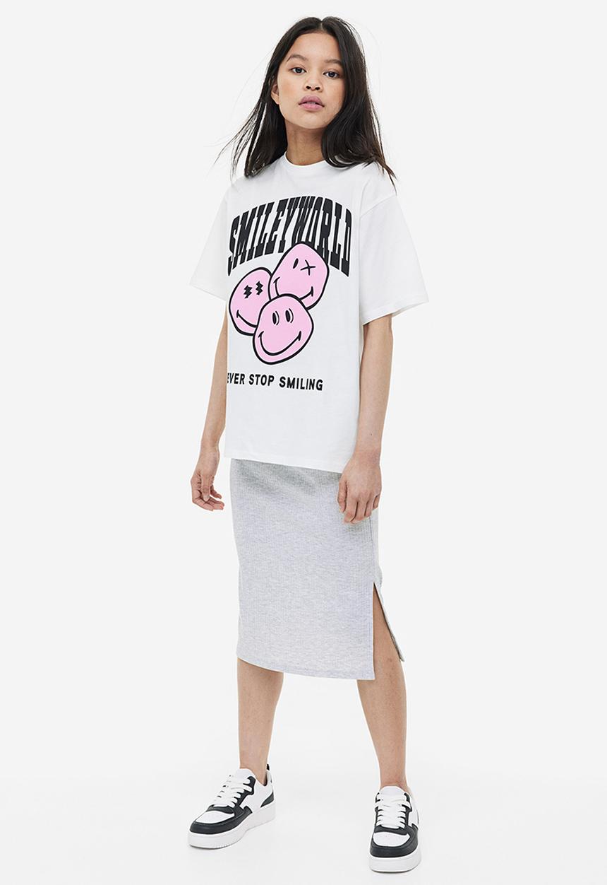 H&M - Ribbed skirt - grey