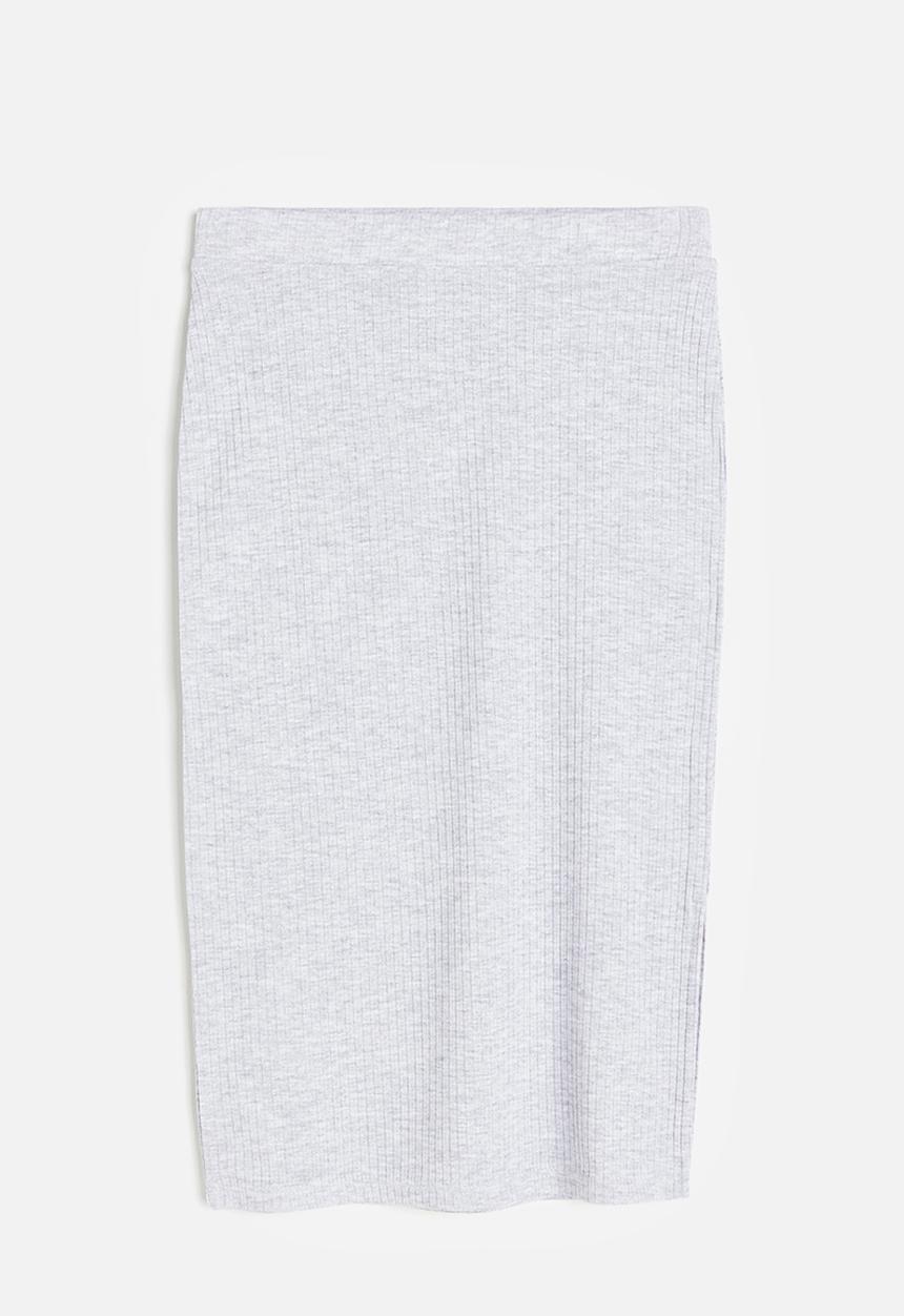 H&M - Ribbed skirt - grey