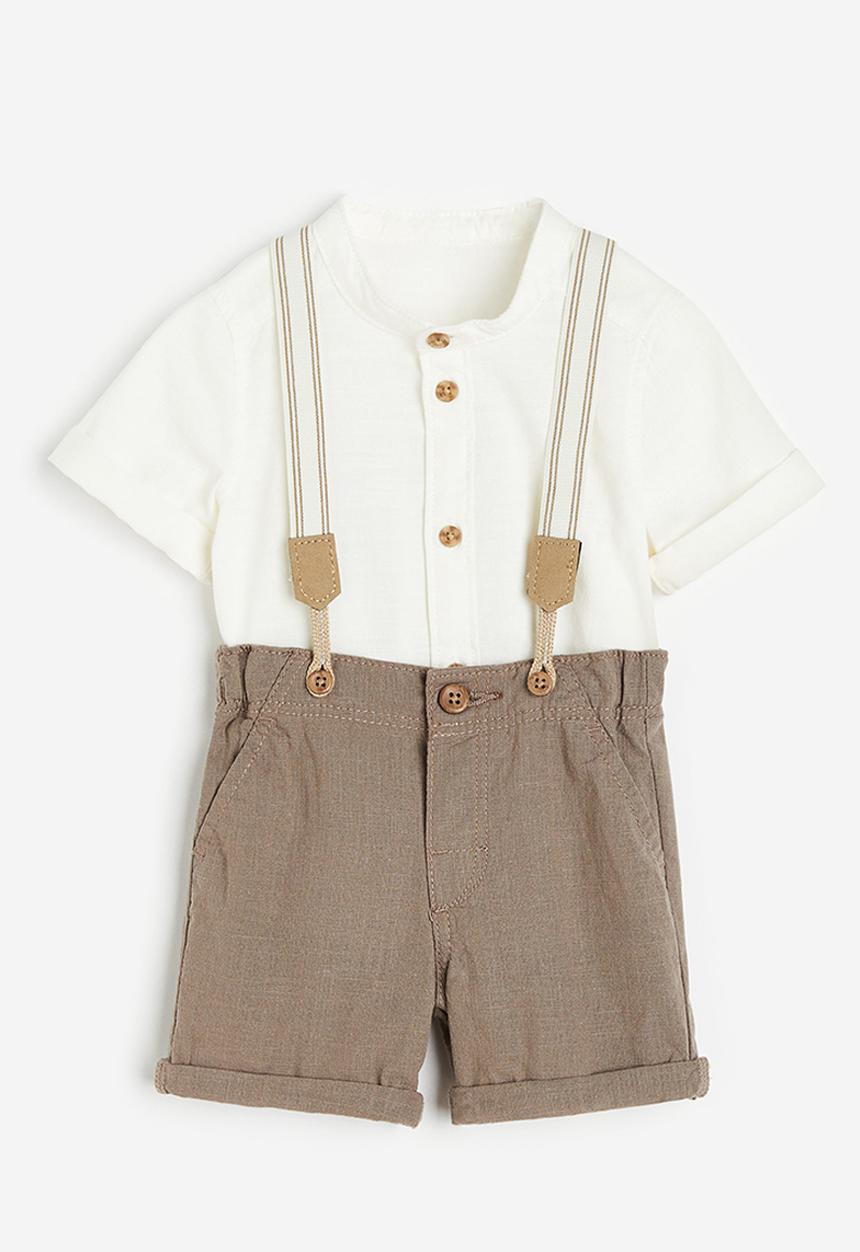 H&M - 2-Piece set with braces - white mole