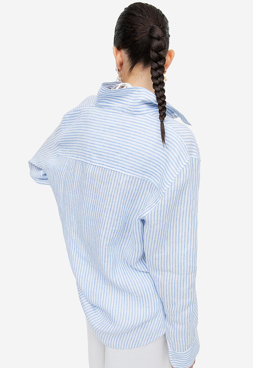 H&M - Linen shirt - blue