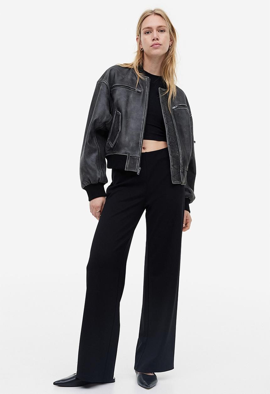 H&M - Jersey trousers - black