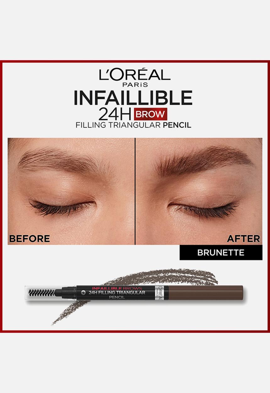 L'Oreal Paris - Infaillible Brows Filling Triangular Pencil - 3.0 Brunette