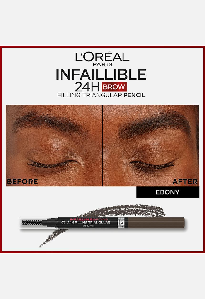 L'Oreal Paris - Infaillible Brows Filling Triangular Pencil - 1.0 Ebony