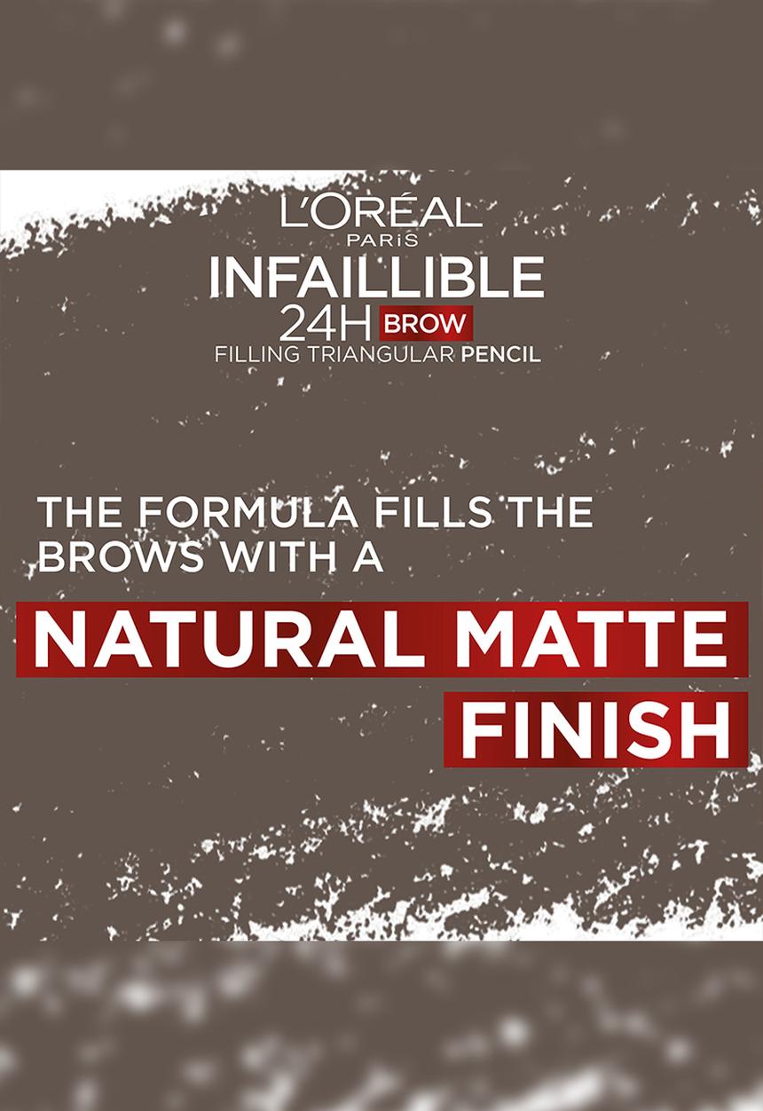 L'Oreal Paris - Infaillible Brows Filling Triangular Pencil - 1.0 Ebony