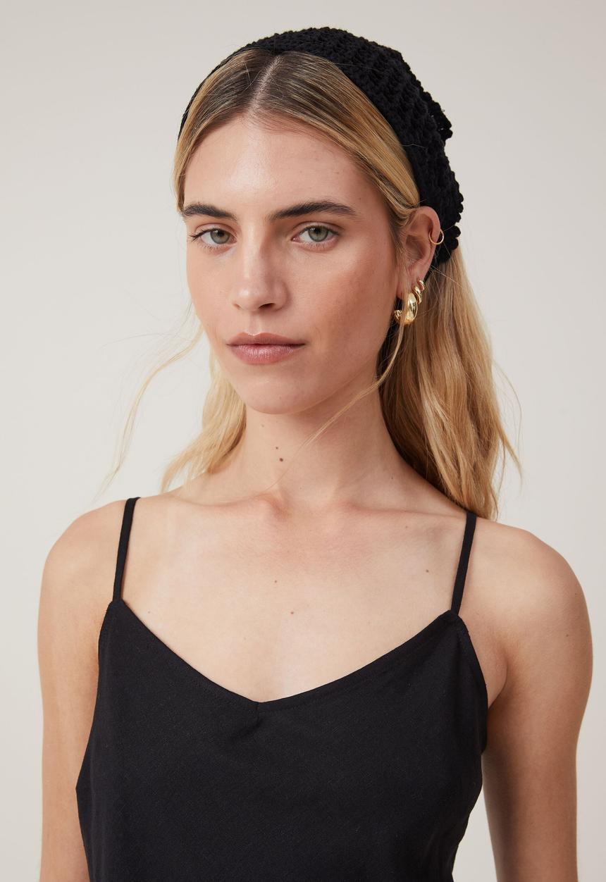 Cotton On - Haven slip midi dress - black
