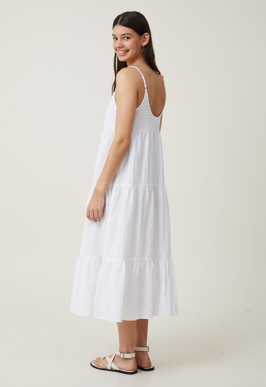 Cotton On - Summer tiered maxi dress - white