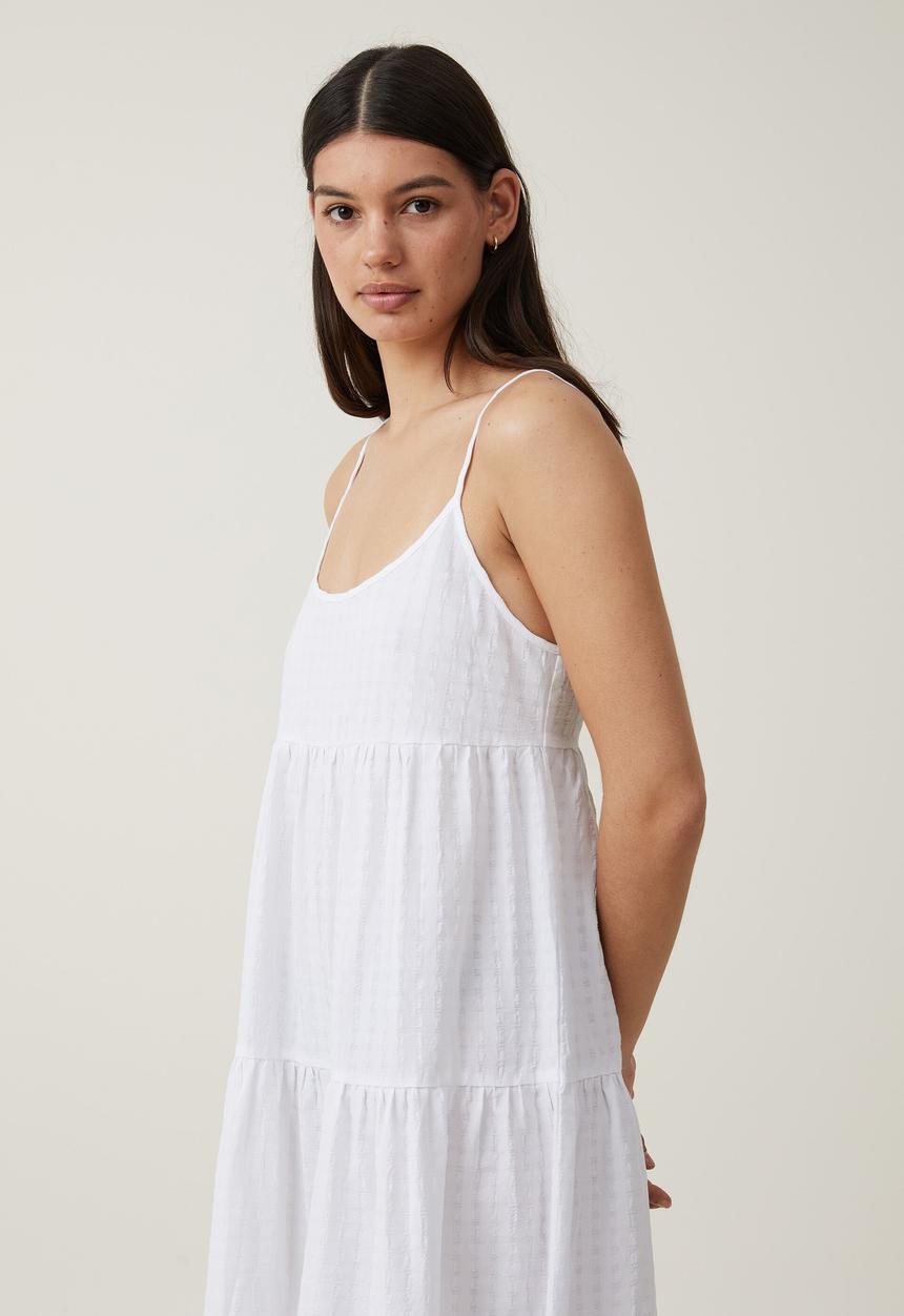 Cotton On - Summer tiered maxi dress - white
