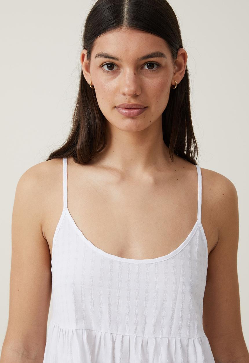 Cotton On - Summer tiered maxi dress - white