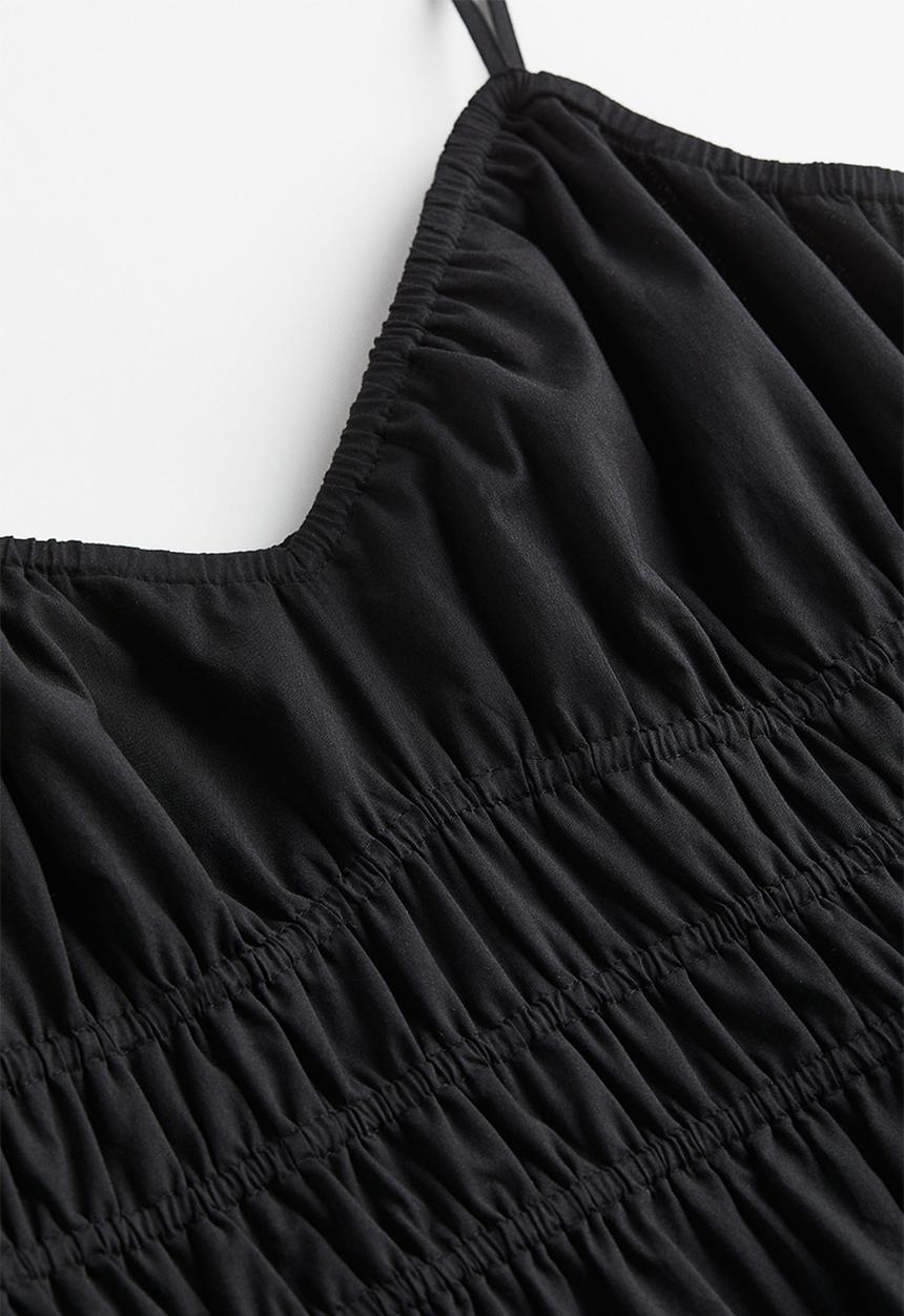 H&M - Smock-waisted dress - black