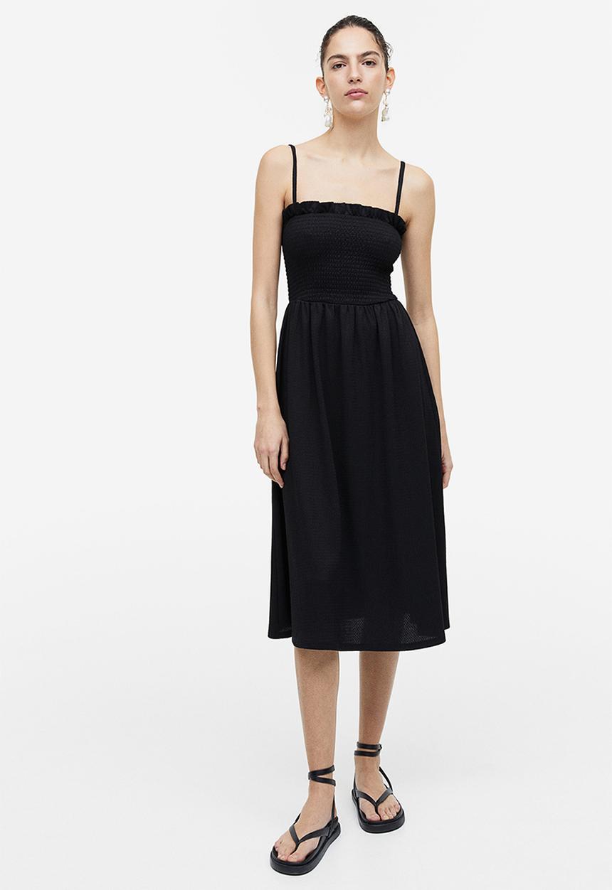 H&M - Smock-topped dress - black