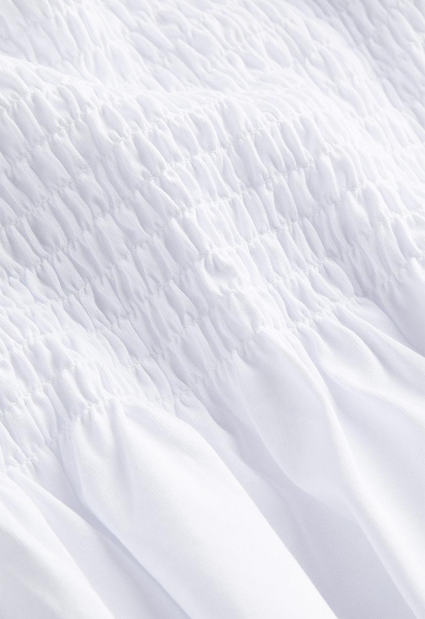H&M - Smocked top - white