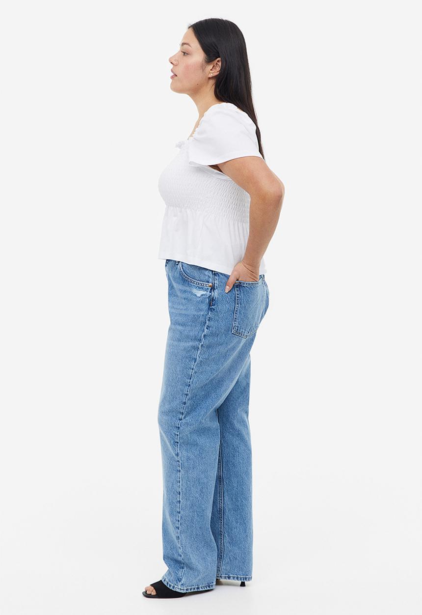 H&M - Smocked top - white