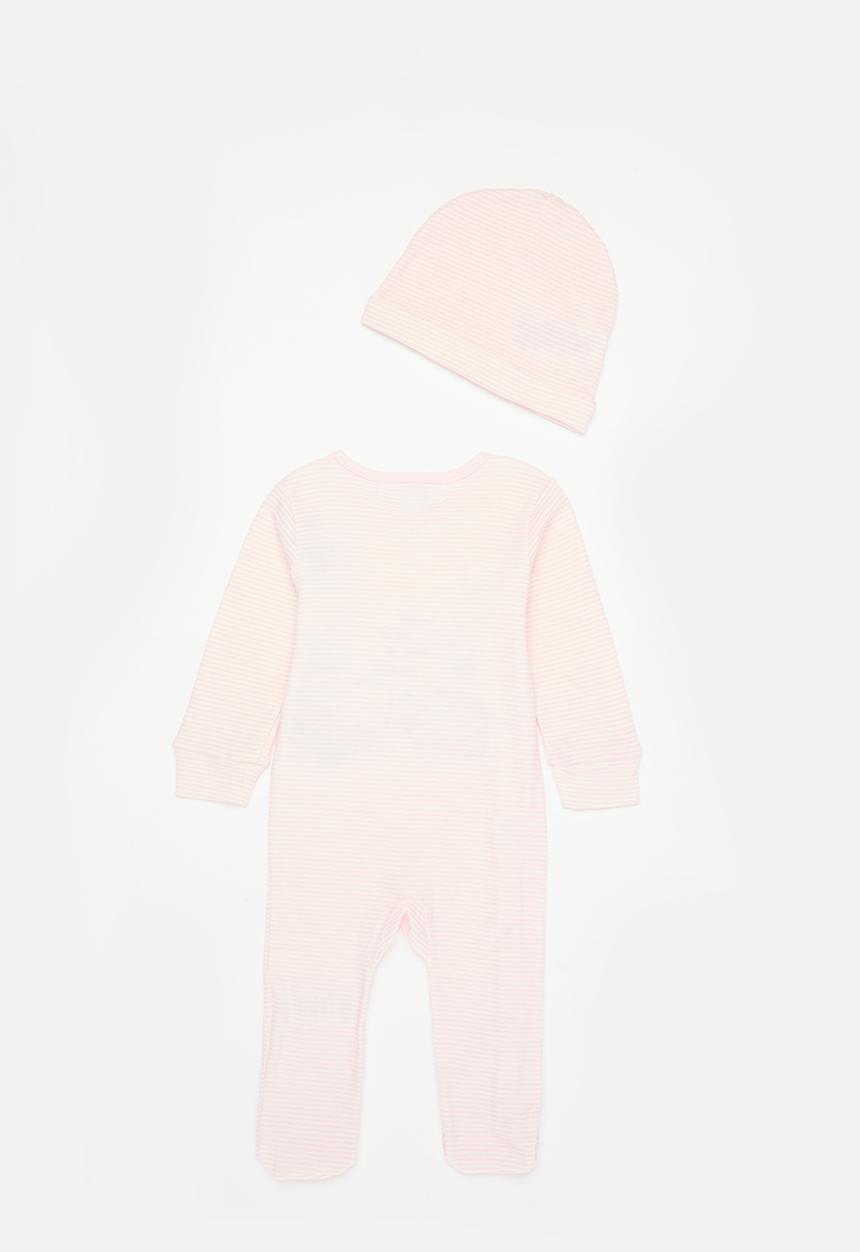 MINOTI - 2 pack sleepsuit & hat set - pink