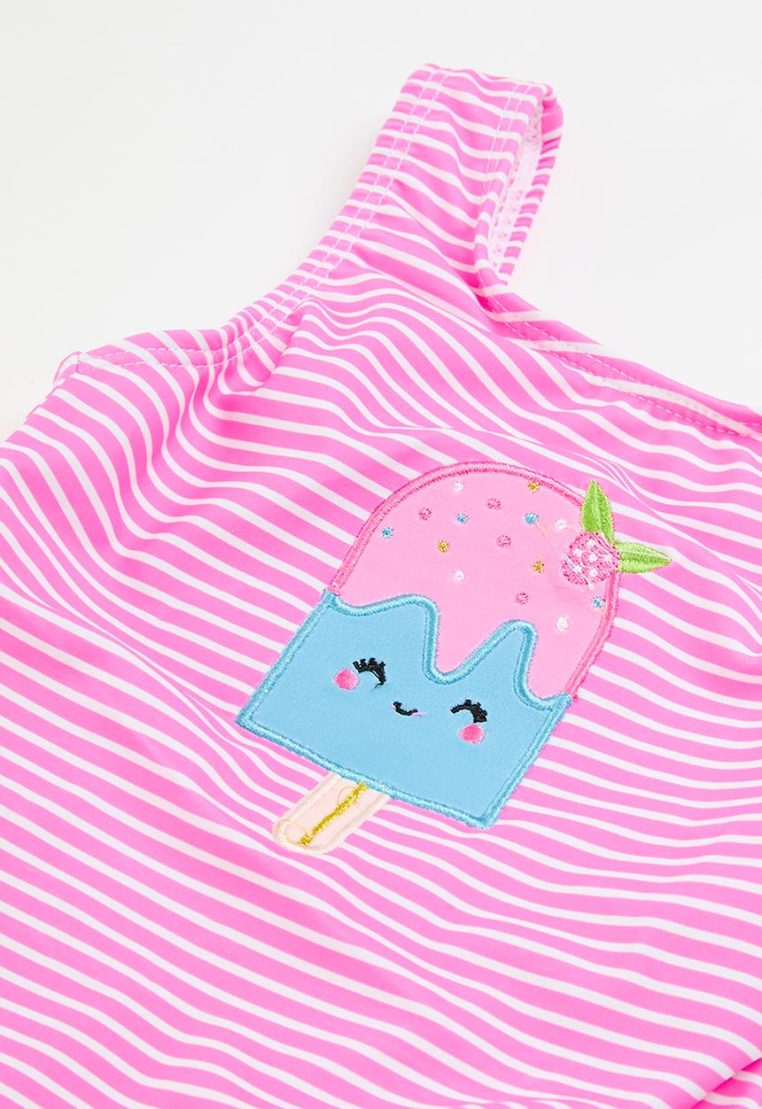 MINOTI - Swimsuit with applique - pink