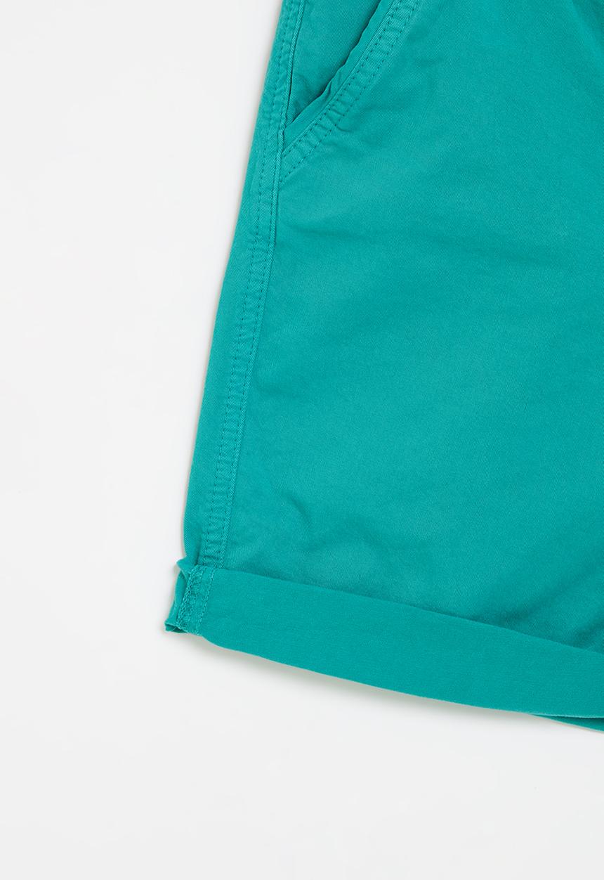 MINOTI - Peached twill washed short - teal