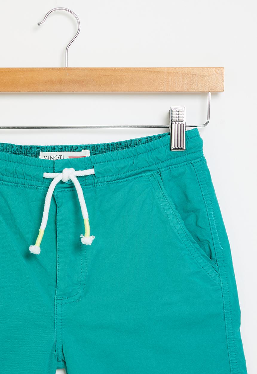 MINOTI - Peached twill washed short - teal