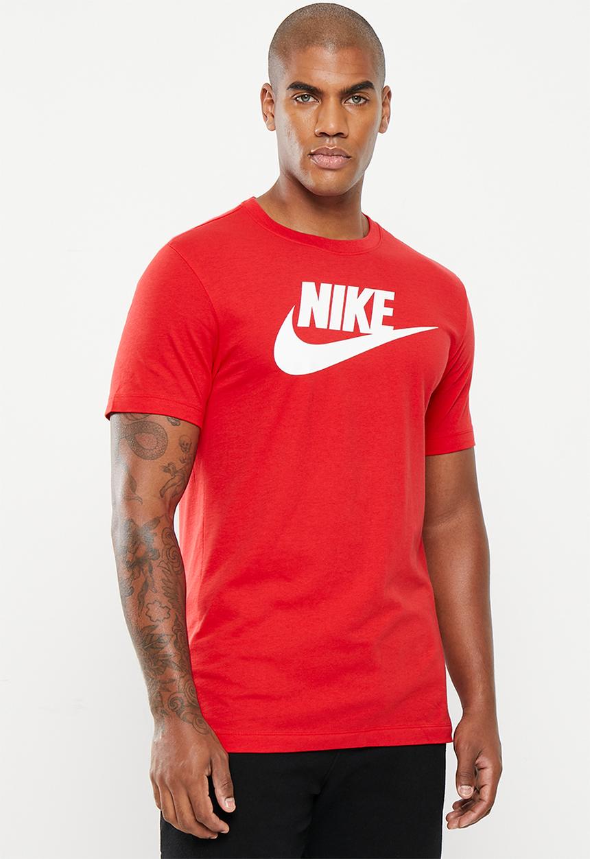 Nike - Nsw tee icon ft frnch fs - university red/white