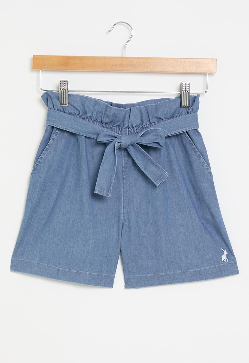 POLO - Girls pjc paper bag short - medium wash