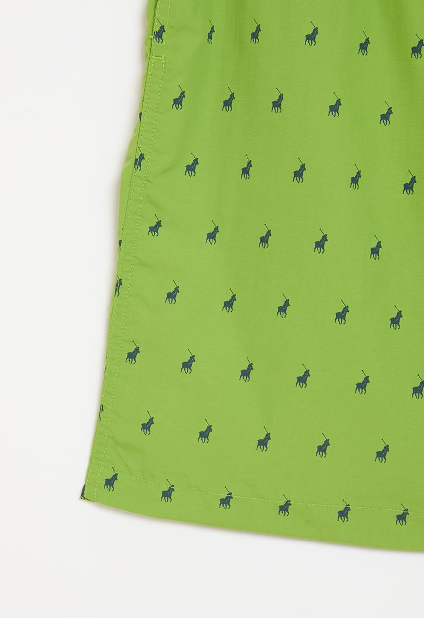 POLO - Boys monogram short - green