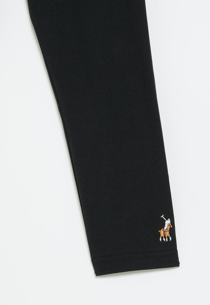 POLO - Girls megan cropped legging - black1