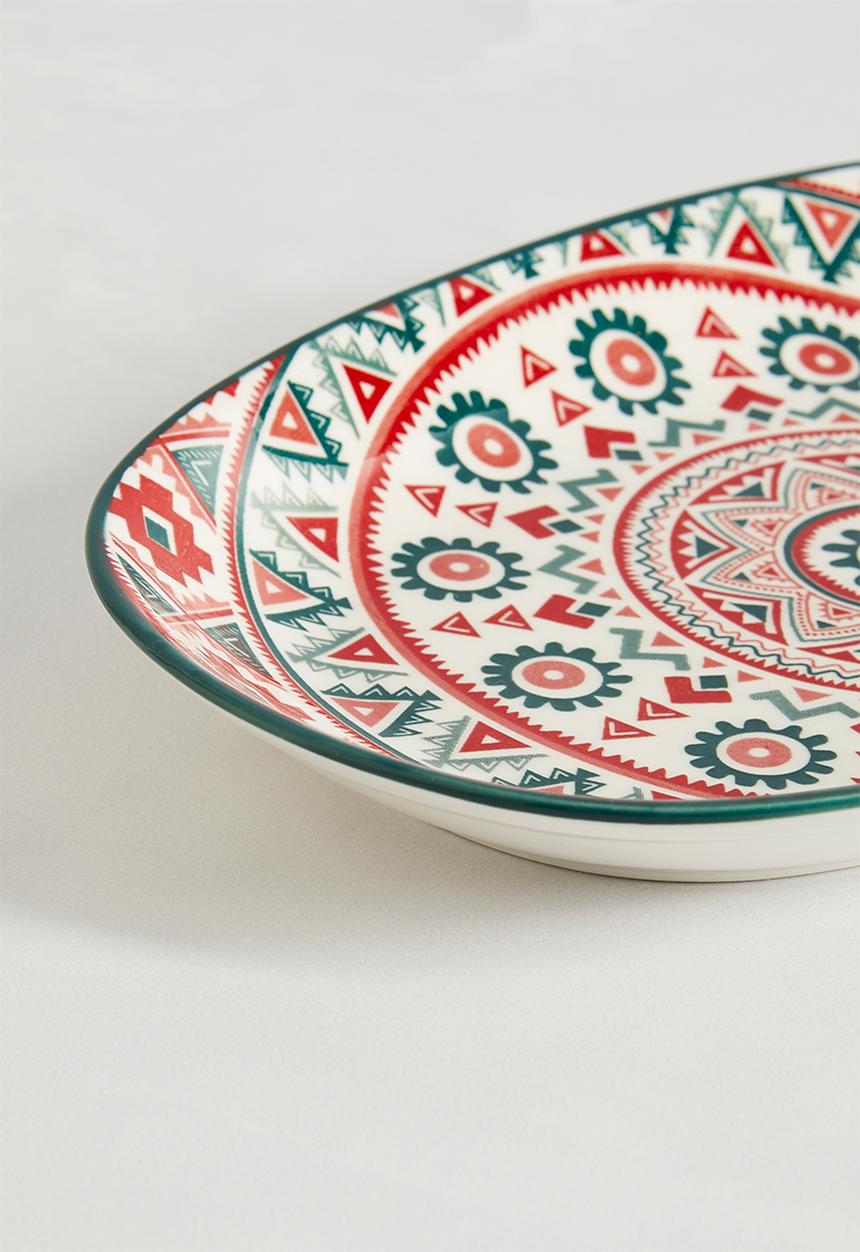 Sixth Floor - Thena plate oval - multi 